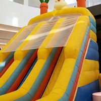 Château gonflable commercial en PVC jaune pour enfants - Grande vente