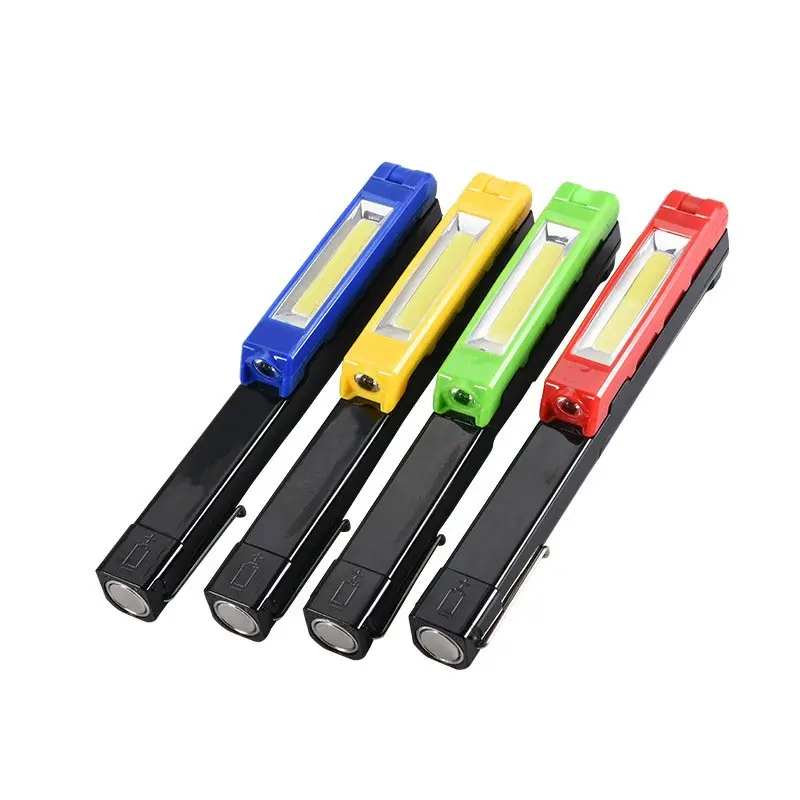 Hot Selling Rechargeable Magnet Clip Light Pen Torch Folding Led Work Light Pocket Cob Light