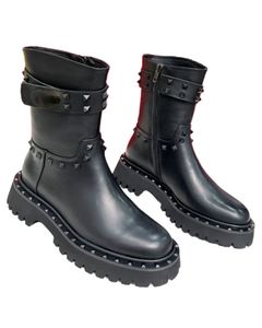 High Quality Fashion Women Black Chelsea Boots Customized logo Ankle Boots Women Shoes for Winter Valentinoing - Product Image 2