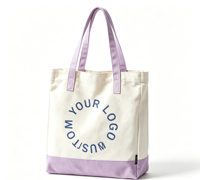 Grand sac fourre-tout de voyage pliable avec fermeture éclair, en toile de coton recyclé écologique, sac cadeau vierge à longues poignées avec logo personnalisé