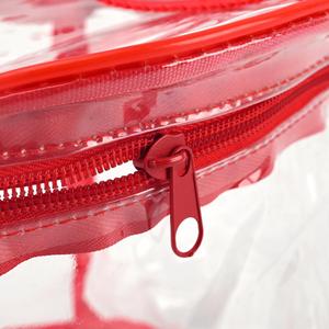 Waterproof Custom Travel PVC Transparent <b>Toiletry</b> Round Organizer Pouch <b>Clear</b> Women Cosmetic Makeup <b>Bag</b> with Zipper and Handle - Product Image 4