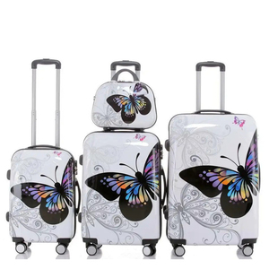 Ensemble de bagages personnalisés classiques imprimés sur mesure, 3 pièces, légers, modernes, sacs de voyage d'extérieur, housse, <span class=keywords><strong>valise</strong></span> à roulettes, <span class=keywords><strong>valise</strong></span> - Product Image 4