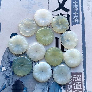 Factory Wholesale of Xiu Stone Sunflower and <strong>Lotus</strong> Pendant Jewelry, <strong>Lotus</strong> Pendant for DIY Handicraft Accessories and Ornaments. - Product Image 2