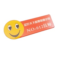 Étiquette personnalisée en plastique pvc avec sourire imprimé