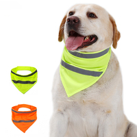 Bandana triangulaire fluorescente pour animaux de compagnie, réfléchissante, personnalisée, bandana triangulaire pour chien