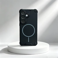 Coques tendance S26 Ultra 2026, Étui de téléphone portable magnétique antichoc à texture mate et design professionnel pour Samsung S26 S25 S24 S23 Plus