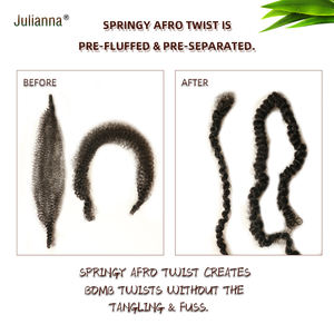 Julianna 16 24 28 Pouces Expression Pré-Gonflée Poppin Twist Ressort <span class=keywords><strong>Afro</strong></span> Twist Cheveux à Tresser au Crochet <span class=keywords><strong>Afro</strong></span> Spring Twist - Product Image 3