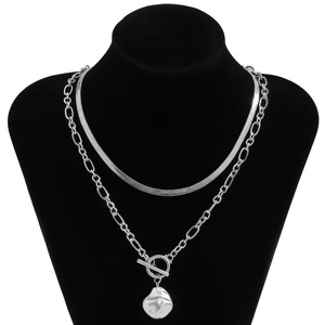 Collier double couche en or avec pendentif perle baroque pour femme, bijoux de fête - Product Image 3