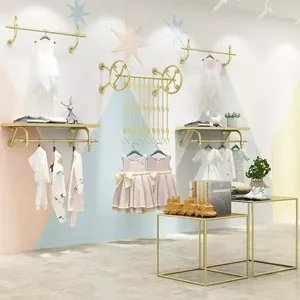 <span class=keywords><strong>Étagère</strong></span> et support de vêtements en métal noir bon marché d'usine pour magasin de vêtements au détail - Product Image 2