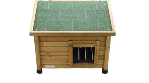 บ้านสัตว์เลี้ยงแบบแบนราบมีหลังคาสำหรับแมวบ้านสุนัขไม้และพลาสติกเบาะรองนั่งไม้บ้านสุนัขพลาสติกที่ยั่งยืนพร้อมซักมือ ZZM - Product Image 6