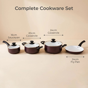 Hot Sales Kitchen Cookware Set Aluminum <strong>Pots</strong> with Non-Stick Ceramic Coating Custom Logo Heat Resistant for Home <strong>Cooking</strong> - Product Image 5