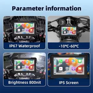 Pantalla de motocicleta 5 pulgadas 7 pulgadas pantalla portátil Carplay navegación inalámbrica CarPlay Android <span class=keywords><strong>Auto</strong></span> dispositivo - Product Image 5