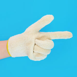 Guantes resistentes al calor de cinco dedos, de algodón, flexibles, de tela de rizo, para hornear, asar, pulir, fundir, moldear y estampar, resistentes hasta 150 grados. - Product Image 2
