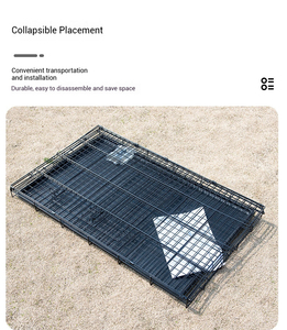 FishPrincess estilo clásico plegable Alambre de hierro mascota <span class=keywords><strong>perro</strong></span> jaula varios tamaños perrera casa con caja de embalaje asequible - Product Image 5