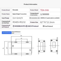 Transmetteur de poids Ouluda TDA-04A/B/C, capteur RS485, conversion de signal numérique, amplificateur 232, module personnalisable en aluminium