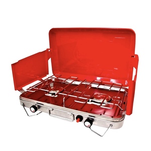 Estufa de gas portátil para acampar al aire libre, 2 quemadores, barbacoa plegable, canotaje, fábrica de cocina, venta al por mayor - Product Image 3