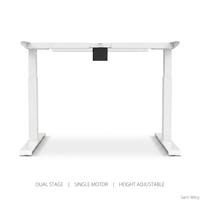 Bureau debout électrique à double moteur, réglable en hauteur, cadre robuste 100 kg, table d'ordinateur de bureau