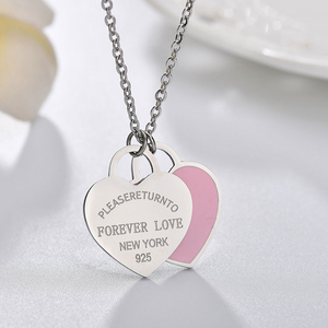 Di alta qualità Gioielli FAI DA TE Personalizzati <span class=keywords><strong>Parole</strong></span> con il Marchio di gioielli Di Moda In Acciaio Inox argento Collana di fascino <span class=keywords><strong>del</strong></span> cuore - Product Image 6