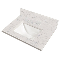 Comptoir en pierre de Quartz artificielle carrera 36x22 pouces, dessus de vanité en Quartz pour salle de bain