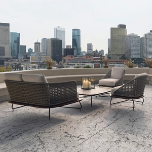 2025 bois massif teck canapé nordique extérieur cour Villa <span class=keywords><strong>Simple</strong></span> café meubles bambou sièges extérieur canapé artistique - Product Image 2