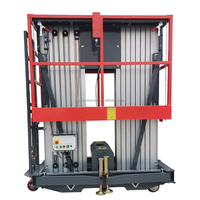 Plateforme élévatrice mobile verticale hydraulique en aluminium à mât unique pour une personne