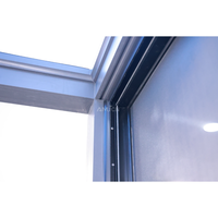 Fenêtre coulissante à trois rails en aluminium double vitrage AMJ, fenêtres coulissantes en aluminium écologiques, fenêtre coulissante moderne avec moustiquaire