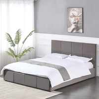 Modernes Hydraulisches Stauraumbett Quadratisch Gestepptes Samt-Polsterbett mit Aufklappbarem Stauraum Weicher Bettrahmen für Schlafzimmer