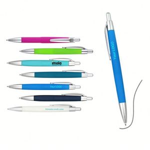 Promotional Ballpoint <b>Pen</b> Blue and Black Ink Plastic Body With <b>Silver</b> Trim Portable Writing Instrument for Marketing Activities - Product Image 2