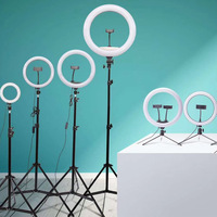 Anneau lumineux LED de 18 pouces, 60 W, 3000-6000 K, 45 cm, 336 LED, anneau lumineux pour selfie TikTok avec trépied, lumière de 18 pouces