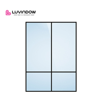 Sistema de Ventanas de Doble Acristalamiento con Perfil Delgado Luvindow Villa, Pared de Cortina de Vidrio para Fachadas de Aluminio en Edificios de Gran Altura