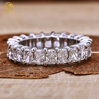 Bague en or massif 10k 14k 18k avec diamants de laboratoire HPHT IGI de taille ovale radiante ronde DEF VVS, bague pour femme