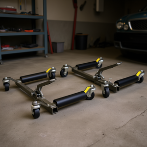 ชุดรถเข็นล้อไฮดรอลิกสำหรับรถยนต์ รับน้ำหนักได้ 1250 ปอนด์ ผลิตจากเหล็กกล้าคาร์บอนสูง สีเงิน รุ่น D0100H71J46 - Product Image 2