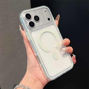 Luxury Transparent <b>Pc</b> and Colorful Tpu Phone case for iphone 17 Pro Max Magnetic <b>Wireless</b> - Product Image 4