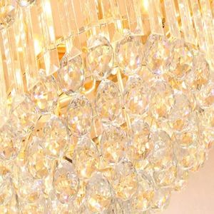 Lámpara colgante de cristal LED de lujo moderna, lámpara de techo rectangular dorada con Base de aluminio para el hogar, oficina, Hotel, boda - Product Image 4