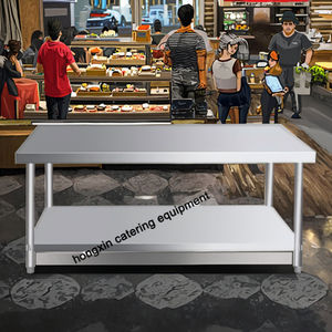Étagère de rangement double couche moderne pour bureau d'hôtel, table de travail, meubles, ustensiles de cuisine, <span class=keywords><strong>restaurant</strong></span> - Product Image 2