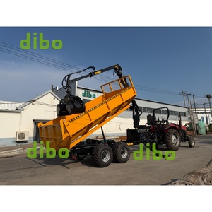 DIBO CE Matériel forestier et agricole : Grue forestière à benne basculante pour copeaux de bois, sciure et coquilles, avec remorque wagon 4x4 - Product Image 6