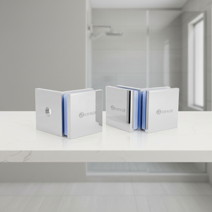 Supporto per Ringhiera in Vetro Senza Cornice Quadrato per Esterni dal Design Moderno - Product Image 1