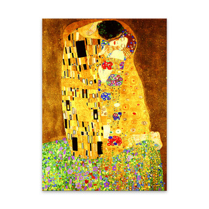 LS 5D Kit da ricamo con diamanti DIY famoso dipinto di Gustav Klimt "bacio" ritratto decorazione murale in tela per la vita domestica stampata - Product Image 1
