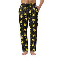 Pantalon de pyjama respirant pour homme avec poches et cordon de serrage, motif canard