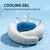 Almohada de Viaje en Forma de U con Espuma Viscoelástica, Tela de Poliéster/Algodón Refrescante, Soporte Ergonómico de 360 Grados, Desmontable y Lavable
