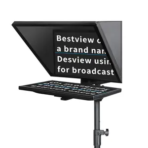 Desview 15" Portable Prompting Inclined Professional Broadcast Teleprompter For DSLR Tablet Smartphone Conference Live Stream