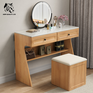 furniture factory cheap price OEM ODM huge stock eco-friendly dresser table newest design bedroom furniture wood <b>mirror</b> dresser - Product Image 3