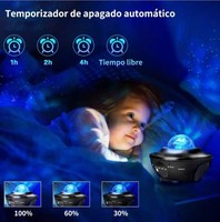 Projecteur laser LED USB télécommandé, ciel galactique, lumière de nuit étoilée, projecteur de lune et d'étoiles, haut-parleur pour la décoration de la chambre à Noël