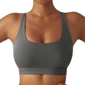 Nouvel arrivage de sous-vêtements de sport de course à pied régénérateur écologique Fitness Racer en forme de I soutien-gorge à dos nu haut de yoga pour femme - Product Image 3