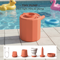 Pompe à air portable à bon prix pour matelas gonflable, gonfleur rapide pour piscine, camping, extérieur, voyage, avec lanterne et avertissement lumineux Type-C