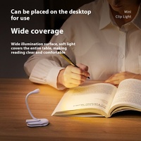 Lampe de lecture LED rechargeable USB Senya-Pro I, luminosité réglable, parfaite comme marque-page, mini lampe à clip pour chambre à coucher et salle de lecture