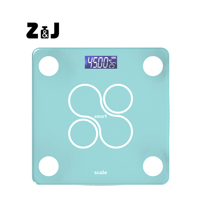 Bathroom Scale LCD Display 13 Body Metrics BIA Technology and ITO Coating Electronic Smart Body Fat Scale