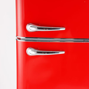 Réfrigérateur double porte vintage rétro rouge en acier inoxydable personnalisable, idéal pour la maison - Offre spéciale - Product Image 5