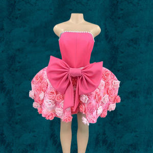 NOVANCE-ropa personalizada <span class=keywords><strong>de</strong></span> primavera para niñas, traje <span class=keywords><strong>de</strong></span> <span class=keywords><strong>quinceañera</strong></span> con lazo rosa y Perla Rosa, <span class=keywords><strong>vestidos</strong></span> <span class=keywords><strong>de</strong></span> flores, Y2046 - Product Image 1