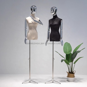 Torso manichini display oro sliver bracci giunzione metà corpo manichino femmina per t-shirt display negozio di abbigliamento donna di alta qualità - Product Image 3